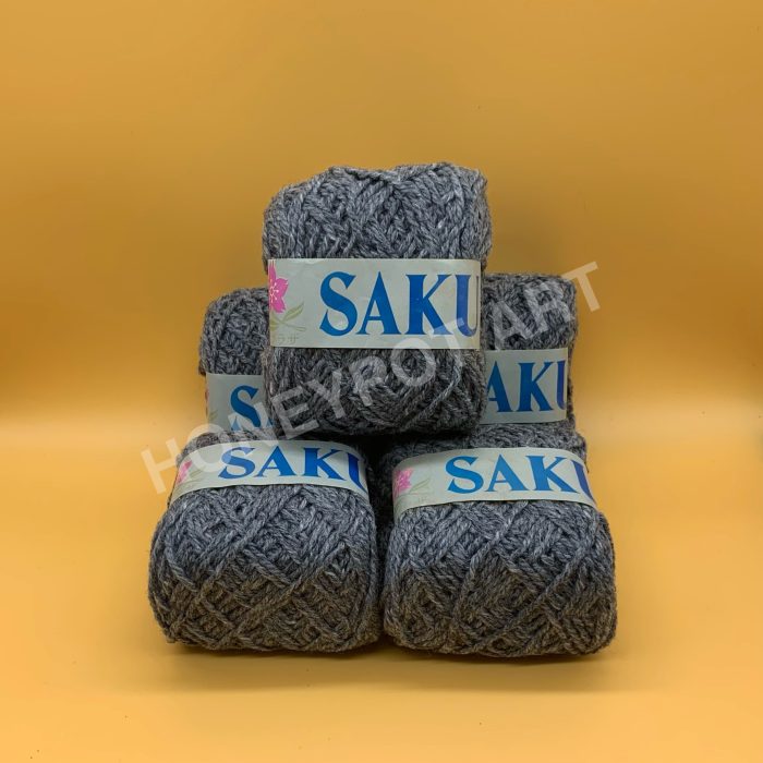 SAKURA Lambs Wool Yarn (Grey)
